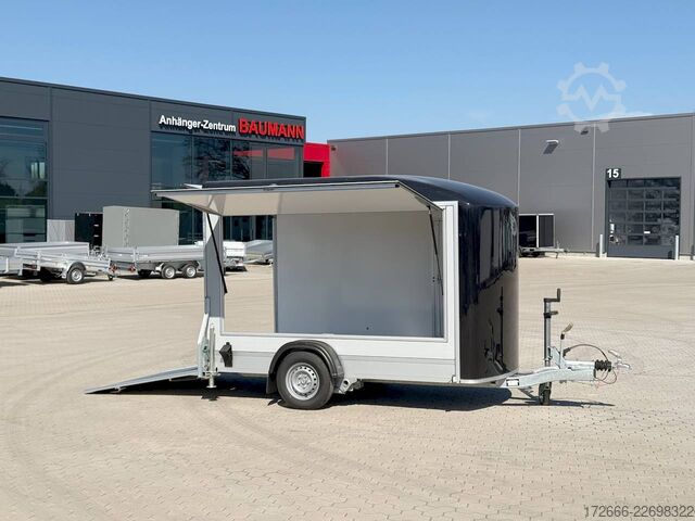 Koffer aanhanger Debon CHEVAL LIBERTE DEBON C300 WABENKERN ROADSTER SCHWARZ +SEITENKLAPPE +SEITENTÜR