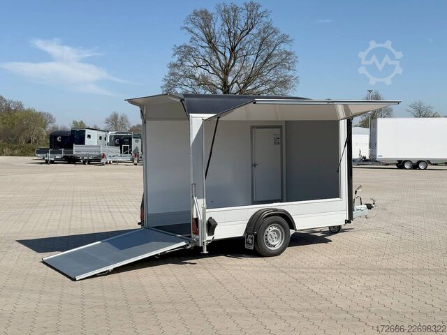 Koffer aanhanger Debon CHEVAL LIBERTE DEBON C300 WABENKERN ROADSTER SCHWARZ +SEITENKLAPPE +SEITENTÜR
