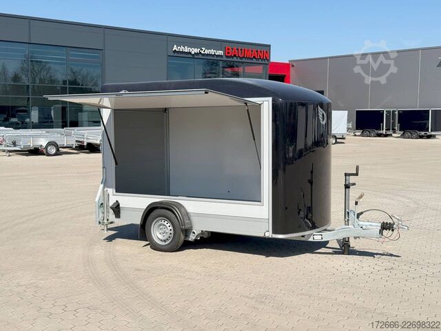 Koffer aanhanger Debon CHEVAL LIBERTE DEBON C300 WABENKERN ROADSTER SCHWARZ +SEITENKLAPPE +SEITENTÜR