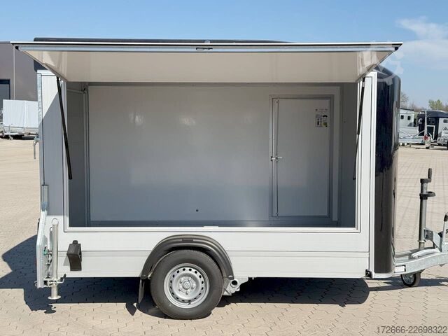 Koffer aanhanger Debon CHEVAL LIBERTE DEBON C300 WABENKERN ROADSTER SCHWARZ +SEITENKLAPPE +SEITENTÜR