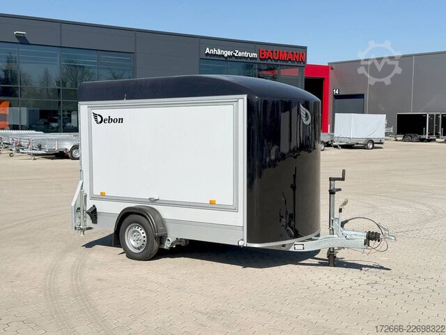 Koffer aanhanger Debon CHEVAL LIBERTE DEBON C300 WABENKERN ROADSTER SCHWARZ +SEITENKLAPPE +SEITENTÜR
