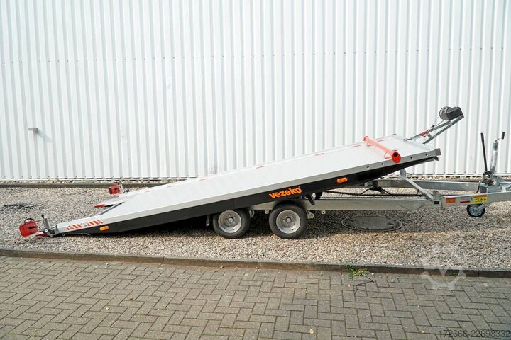 Furgón portacoches Vezeko IMOLA 27.43 RACE MASTER | HANDSEILWINDE 502X209CM 2700KG AUTOTRAILER
