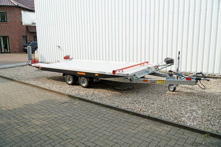 Furgón portacoches Vezeko IMOLA 27.43 RACE MASTER | HANDSEILWINDE 502X209CM 2700KG AUTOTRAILER
