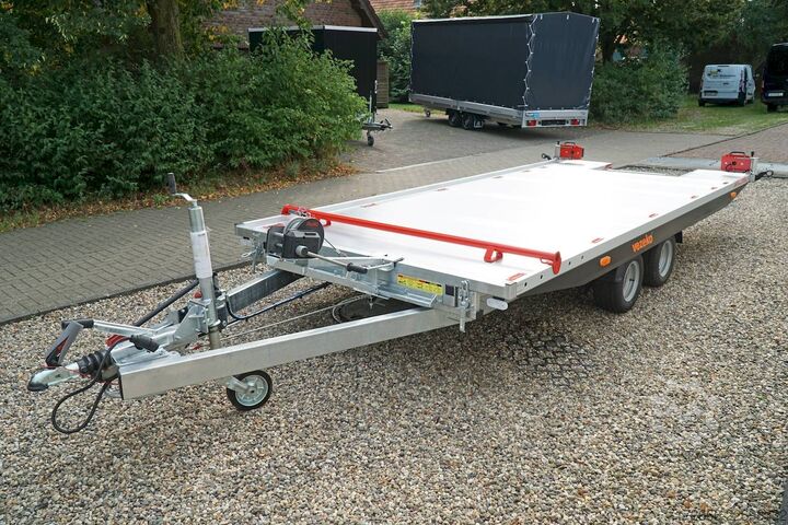 Furgón portacoches Vezeko IMOLA 27.43 RACE MASTER | HANDSEILWINDE 502X209CM 2700KG AUTOTRAILER