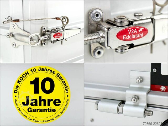 Reboque com tampa Koch-Anhänger U4 250X125X80CM 750KG | 2XBWE | DECKELANHÄNGER