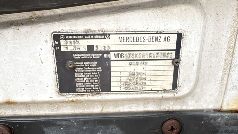 3-Seiten-Kipper Mercedes-Benz SK 814 (SPER / AUXILAIRY / MANUAL PUMP / STEEL ...