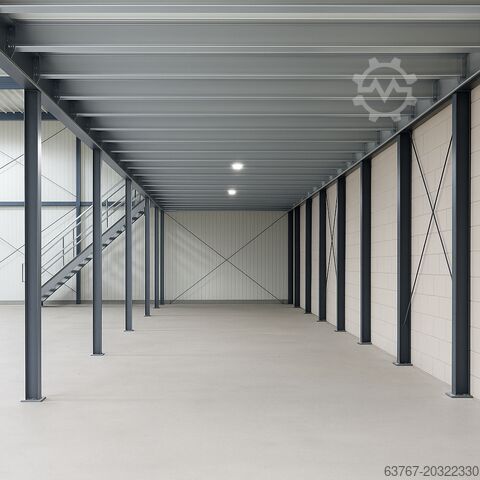 Opslagplatform 320 m² , Traglast: 500 kg/m² Lichte Höhe: 3,0m | Raster: 4,0 x 5,0 m