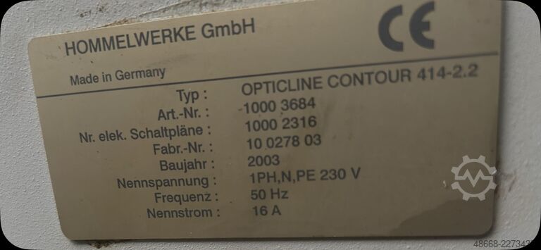 Przyrząd pomiarowy do pomiaru wałów Hommel Opticline Contour 414