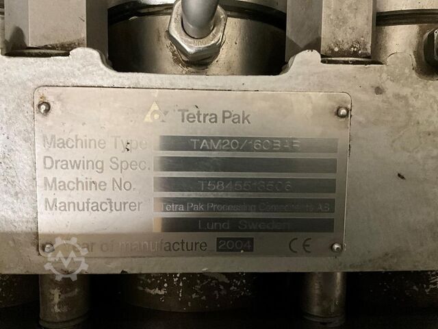 2004-es Tetra Pak TAM 20/160 BAR homogenizátor Tetra Pak TAM 20/160 BAR