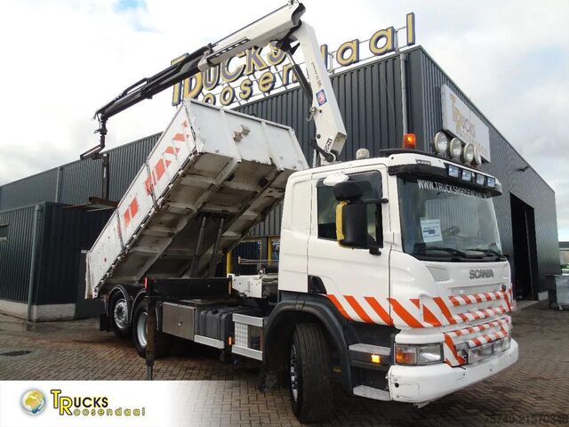 Camión grúa Scania P360 6X2 + HMF 1420 K2 + REMOTE + TIPPER + EURO 5