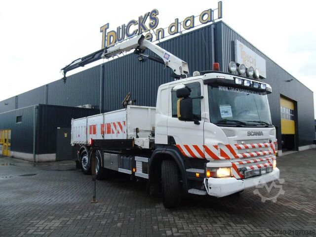 Camión grúa Scania P360 6X2 + HMF 1420 K2 + REMOTE + TIPPER + EURO 5