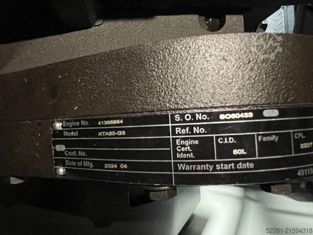 Granulats Cummins KTA50-G3 - 1375 kVA Generator - DPX-18819