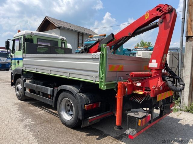 Billenő teherautó MAN Tga 18.413 FLLT 4x2 Eu 3 Kipper mit Kran Bj 2002