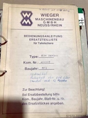 Guillotinescharen WIEGER SWH 8/80