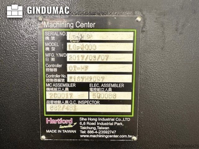 Verticale verspanen centrum HARTFORD LG-1000