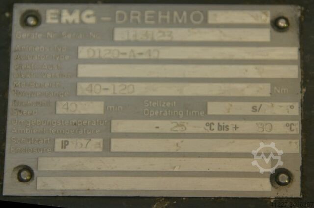 Elektrikli aktüatörler EMG Drehmo D120-A-10