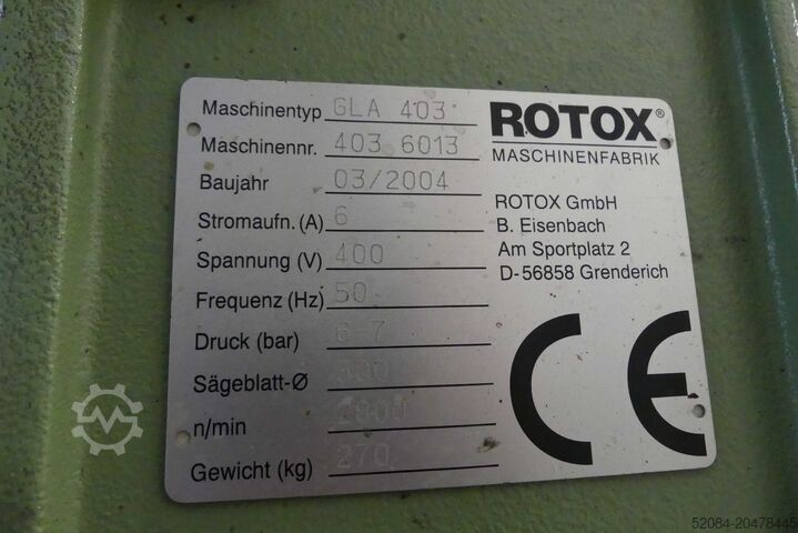 ROTOX - Eckverpressmaschine Rotox LA 396 / GLA 403