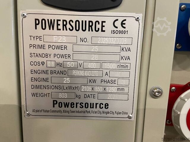 Agrega Perkins 404D-22TG - 28 kVA Generator - DPX-19801.1