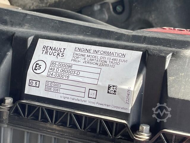 Standard-SZM Renault T480  vin: VF611A361LD026135 RETARDER, EURO 6D,...