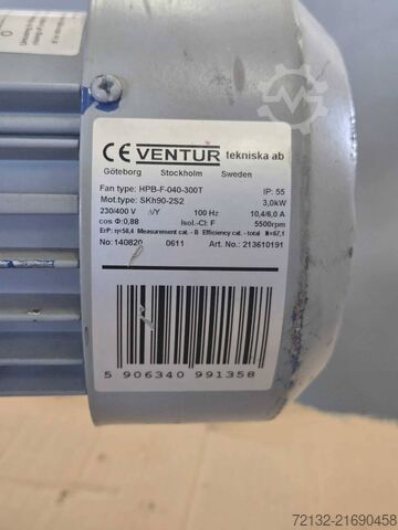 Blower VENTUR tekniska ab HPB-F-040-300T / SKh90-2S2