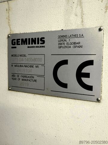 Torno CNC Geminis GT5 G4 1200 x 8000
