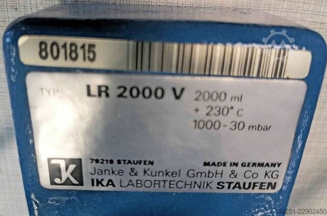 IKA LR 2000 V Εργαστηριακός Αντιδραστήρας Πλήρες Σετ Ultra-Turrax T25 RE 162 P Υδρόλουτρο LT5 IKA LR 2000 V