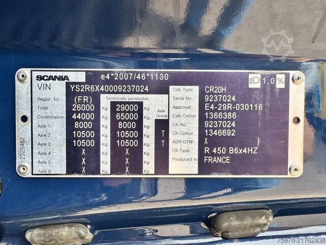 Haakarmsysteem Scania R450 XT 6X4 2018 RETARDER HAAKARM