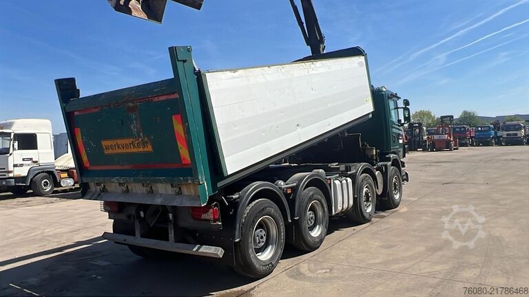 Tipper med kran Scania G 380 (EURO 5 / BIG HUB / STEEL SUSP. / HMF 164...
