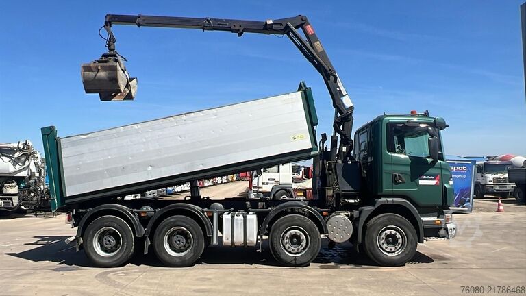 Tipper med kran Scania G 380 (EURO 5 / BIG HUB / STEEL SUSP. / HMF 164...
