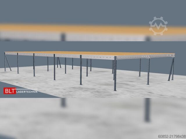 Plataforma de armazenamento 10x20m Lagerbühne , Belastung : 500kg/qm Unterkante: 2,5m ,ca. 200qm Systembühne