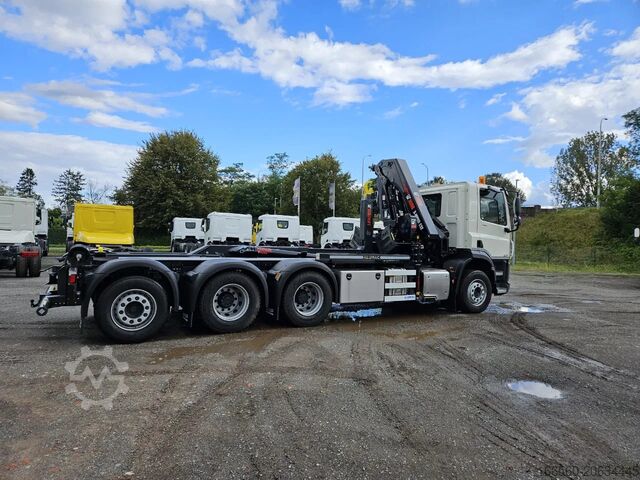 Containertransport (haakarmsysteem) DAF CF 450 FAW 8x4 + Container hook MULTILIFT 22T ...