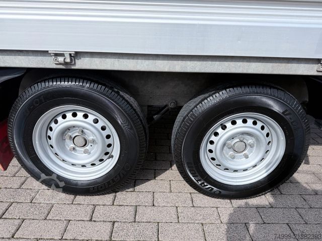 Reboque basculante trilateral PONGRATZ 3-SKS 3600/17 , Kipper,Funk, Rampen, Laubgitter,
