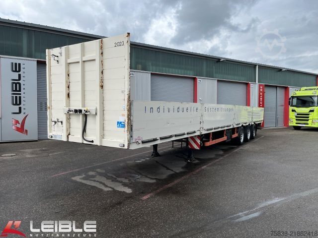 Auflieger mit Arbeitsbühne DINKEL Mega Bordwand Baustoff*Stapleraufnahme*Lift+Lenk
