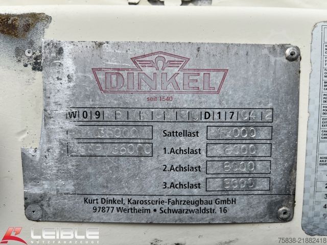 Auflieger mit Arbeitsbühne DINKEL Mega Bordwand Baustoff*Stapleraufnahme*Lift+Lenk
