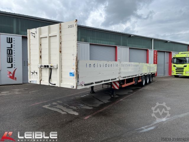 Auflieger mit offener Pritsche DINKEL Mega Bordwand Baustoff*Stapleraufnahme*Lift+Lenk