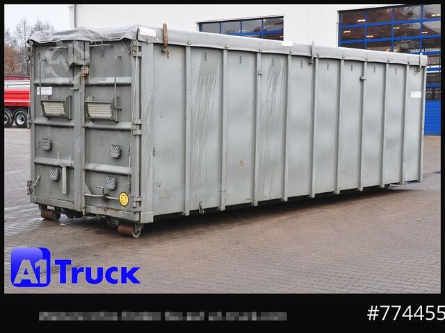 Kroghejselastbil POL OSTEG Abrollcontainer 47,5m³,  Mulde, Dachplane, Portaltür