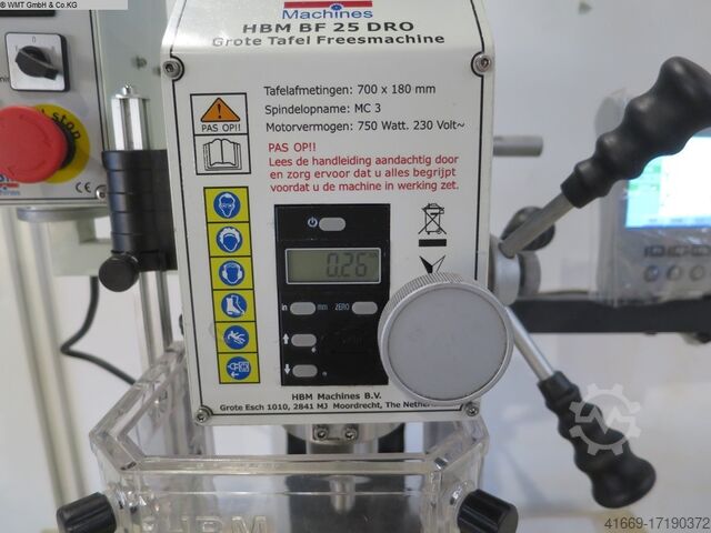 Boor- en freesmachine HBM BF 25 DRO big