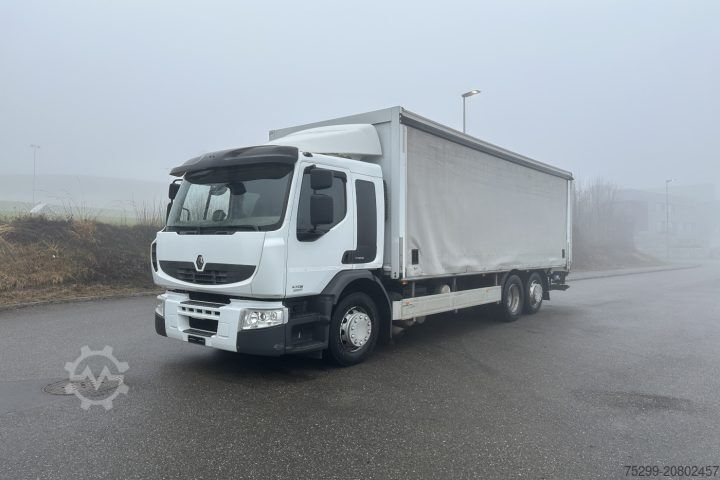 Flatbed truck with tarp Renault Premium 430 6x2 Plane / HB / Swiss-Vehicle
