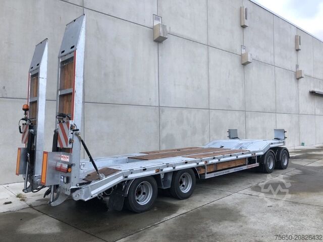 Alçak şasi römork Möslein T 4 VB H1  neuer 4 Achs Tieflader hydraulischen Rampen
