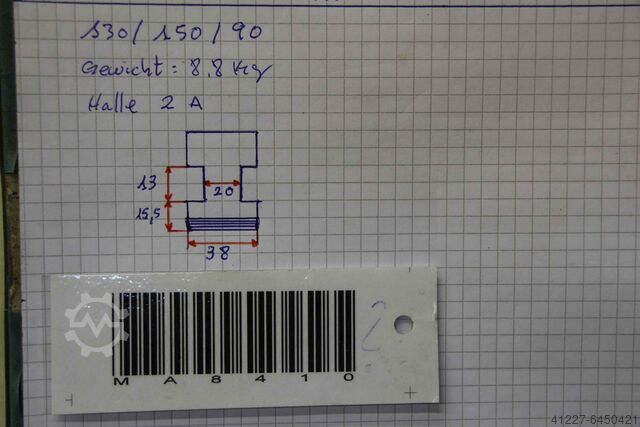 Interchangeable jaws, four-jaw chuck unbekannt Breite 38 mm