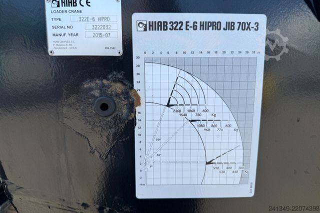 Přizpůsobená dodávka Hiab HIAB | 322-6 Flyjib X70-3