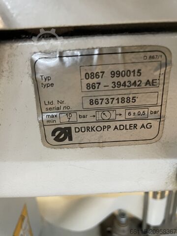 ραπτομηχανή Dürkopp Adler 867-394342 AE
