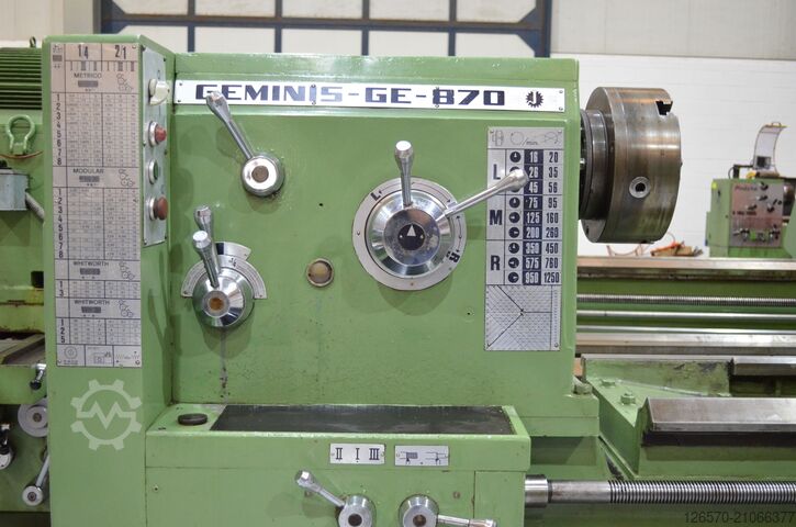 Conventionele draaibank Geminis GE 870
