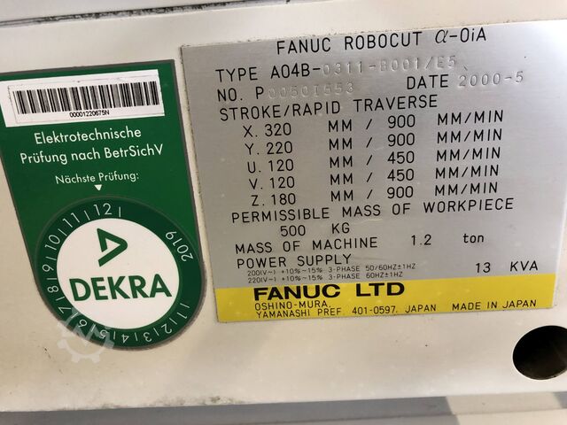 Draad eroderende machine FANUC Robocut a-0iA