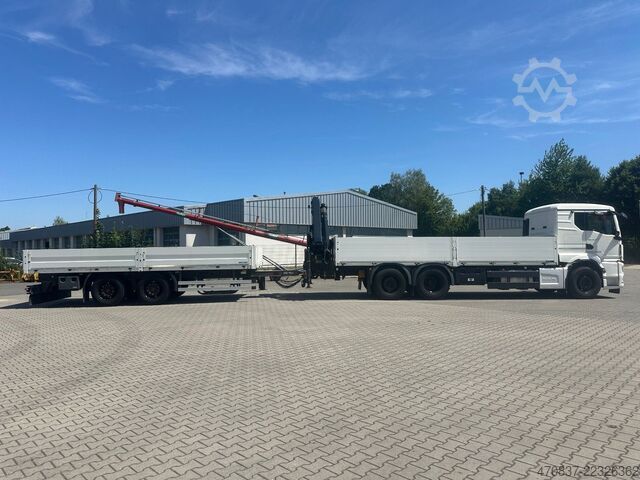 Camion plateau MAN TGX 26.470 6x2  Palfinger PK 18500 Funk + Hänger
