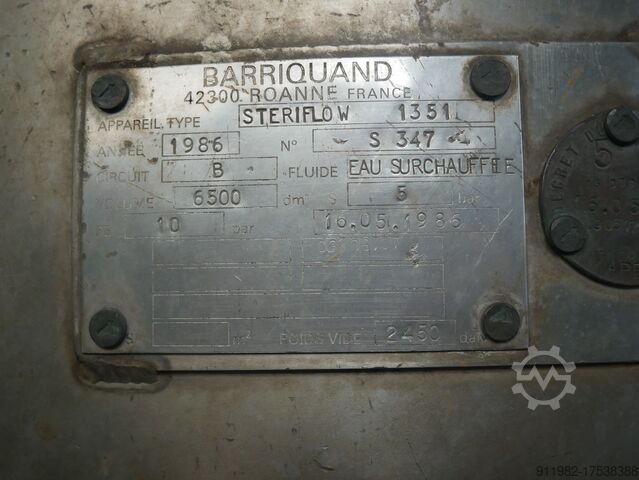 Autoclaaf Steriflow Barriquand 1351
