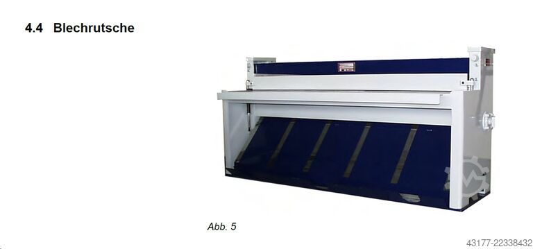 Guilhotina de mesa para chapas SCHRÖDER - FASTI HS 2000 x 1,25 + ELGO Hinteranschlag