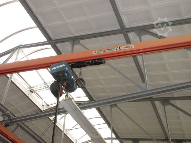Daru előtető Daru Beltéri daru Daru kifutópálya Demag Kranbahn KBK2 250KG 9x7m + Zubehör Demag KBK 2 II KBK2 250Kg + Kettenzug