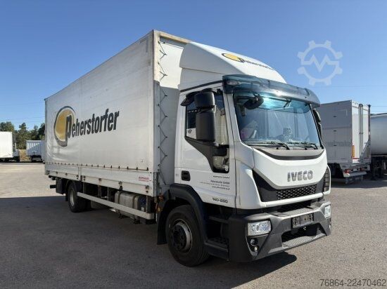 LKW mit Pritsche & Plane IVECO EUROCARGO 140E PLANE, LBW BÄR, EURO 6, KLIMA