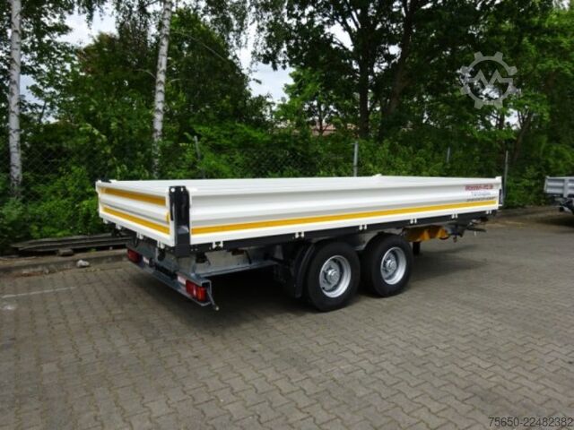 Tipvognstrailer Möslein TTD 13 Weiß  13 t Tandem 3- Seitenkipper Tieflader-- Neufahrzeug --